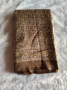Brown Floral Saree