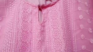 Pink Embroidered Kurta