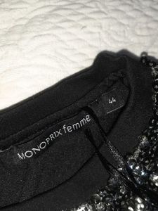 Sparkling Black Sequin Crop Top