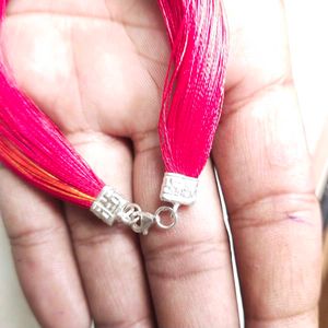 925 Pure Silver Colour Thread Moli Rajwadi Rakhi