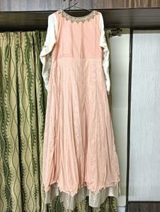 PEACH &amp; WHITE GOWN SET