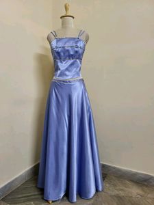 Lilac Satin Two-Piece Set
