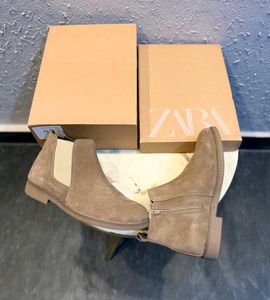 Zara Suede Chelsea Boots