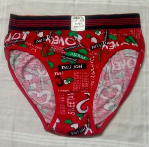 L Size Panty With Printed