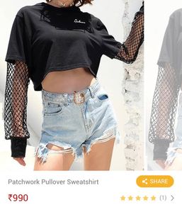 Patchwork Pullover Sweatshirt