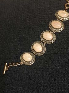 Antique Rose Quartz Bracelet