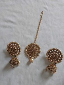 Jewellery Set Earrings With Mangtika