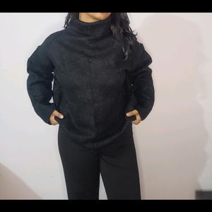 Black High Neck Sweater