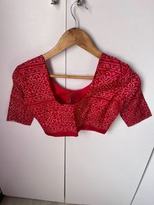 Pure Gaji Silk Bandhej Blouse