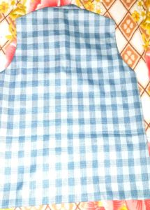 Blue Checkered Waistcoat