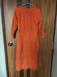Orange &amp; Pink Kurta Set (Women)