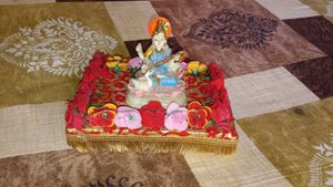 handmade chowki for idols and laddu gopal