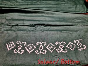 Bandhni Green EMBROIDERED Unstitched Suit Material