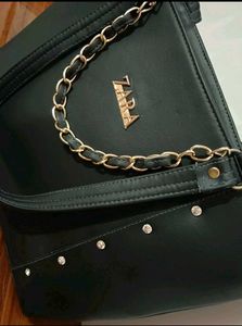 Zara Black Tote