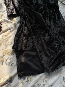 Elegant Black Velvet Dress