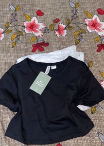 H&amp;M Black Crop Top