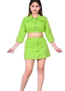 parrot green top &amp; bottom wear