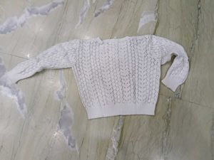 Elegant White Knit Cardigan
