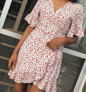Floral Print Wrap Dress