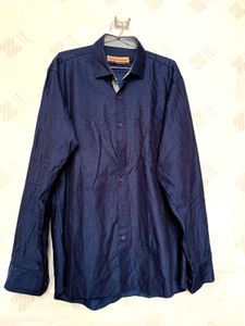Navy Blue Printed Shirt