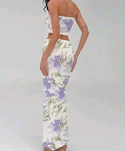 Lavender And White Co-ord Set