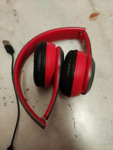 Bluetooth Red Headphone Wireless  With Charging C