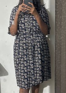 Patterned Shirt Dress
