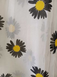 Daisy Print Sheer Jacket For Woman