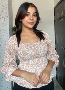 Floral Smocked Blouse