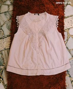 Cotton Shirt With Laces
