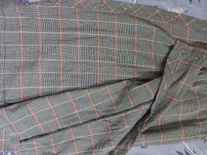 Plaid Knee Length Skirt