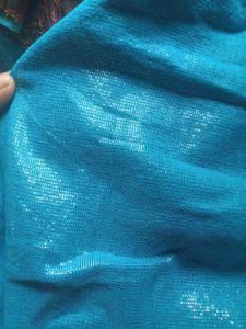 Teal &amp; Gold Embroidered Saree