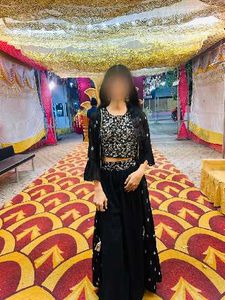 Elegant Black Palazzo Suit Set