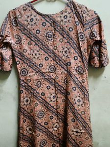 Salt &amp; Sweet Peach Print Dress - Size M