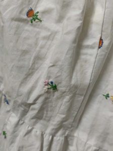 aesthetic Pinterest,White Floral Tiered Skirt,