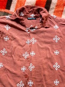 Stylish Brown Printed Shirt