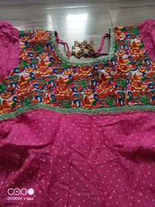 Girls Pink Ethnic Dress