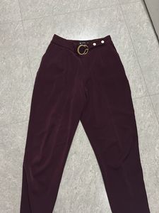 Wine Colour Formal Trouser For Women