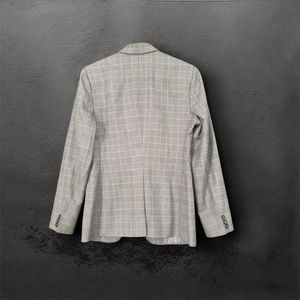 Stylish Grey Checked Blazer