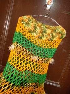 Women Netted Crochet Poncho Top Handmade