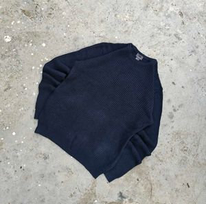 H&M Navy Waffle Knit Sweater