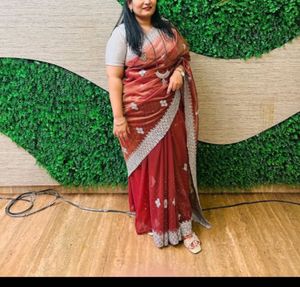 Serouski Work Saree With Blouse Pis