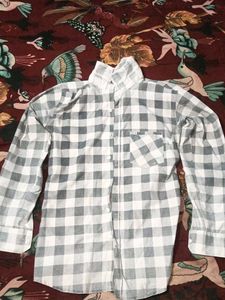 Grey & White Checkered Shirt