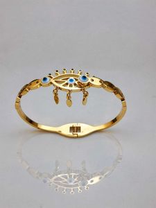 Anti-tarnish Evil Eye Cuff