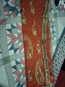 Embroidered Net Saree Fabric