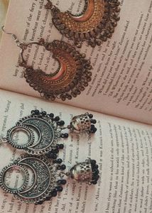 Combo Of Oxidised Jhumka And Chandbaliyan