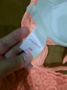 Peach Lace Lingerie Set