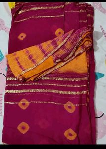 Saree With Stitched Blouse