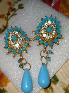 Boho Turquoise Drop Earrings