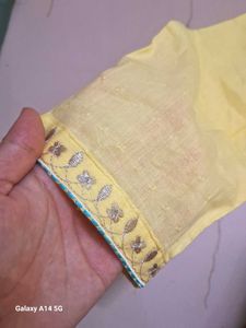 Embroidered Yellow Kurta